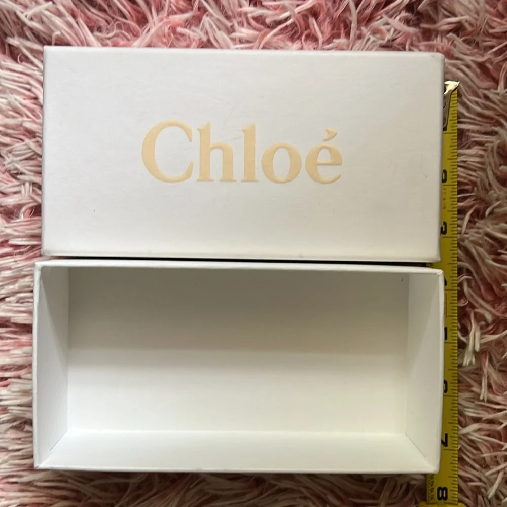 Chloé Empty Box Eyewear Sunglasses Clamshell Suede Leather Case Cloth
